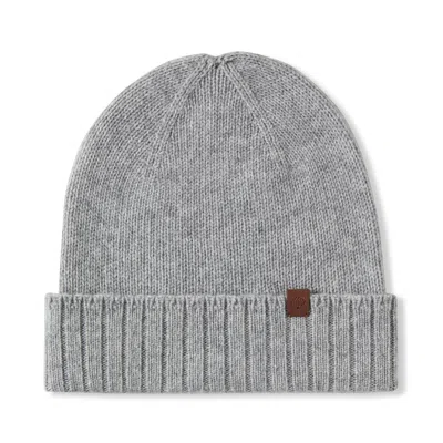 Mulberry Cashmere Beanie Grey Melange In Gray