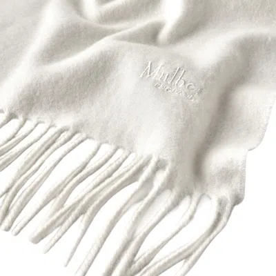 Mulberry Cashmere Scarf Cream Cashmere In White