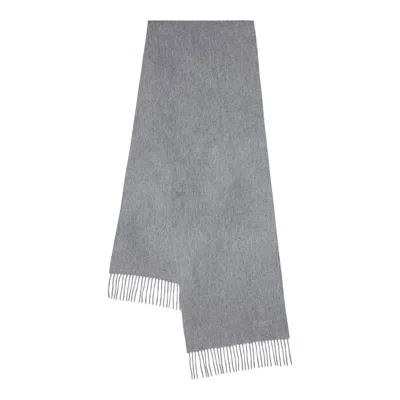 Mulberry Cashmere Scarf Light Grey Melange Cashmere Wool In Gray