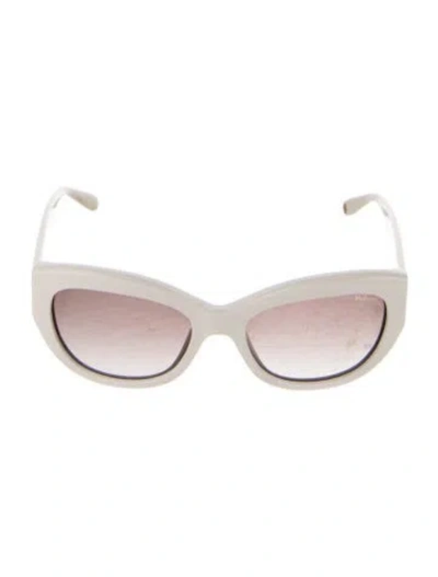 Pre-owned Mulberry Cat-eye Tinted Sunglasses In White