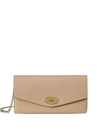 Mulberry Darley Clutch Small Classic Grain In Neutral