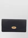 Mulberry Chain Strap Wallet Gold Tone Hardware Pebbled In Black