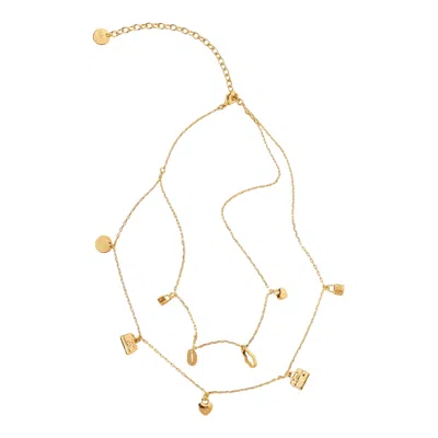 Mulberry Charm Necklace In Gold