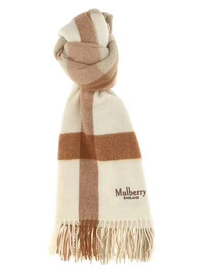 Mulberry Check Scarf Scarves And Foulards Multicolor In Neutral