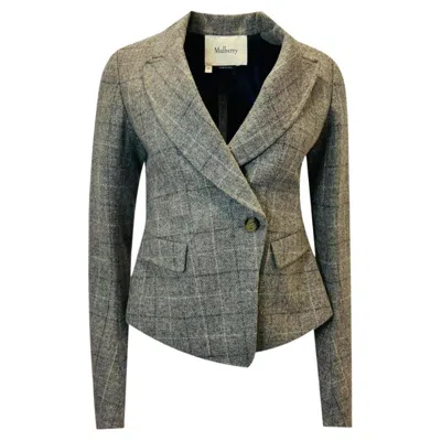 Pre-owned Mulberry Checked Jacket In Purple