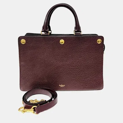 Pre-owned Mulberry Chester Bag In Burgundy