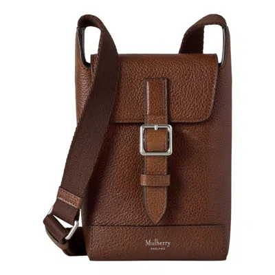 Mulberry Chiltern Phone Pouch Oak Natural Vegetable Tanned In Brown