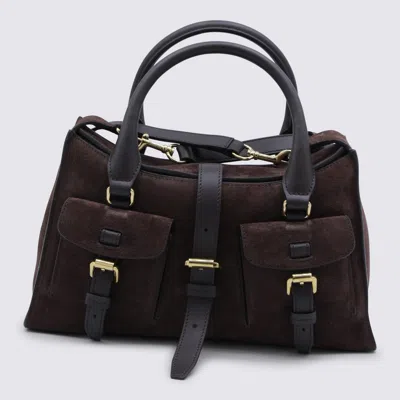 Mulberry Roxanne Brown Small Handbag With Adjustable And Removable Shoulder Strap And Two Front Pockets In Su