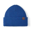 Mulberry Chunky Ribbed Beanie In Blue
