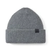 Mulberry Chunky Ribbed Beanie In Gray