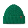 Mulberry Chunky Ribbed Beanie In Green