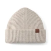 Mulberry Chunky Ribbed Beanie In Neutral