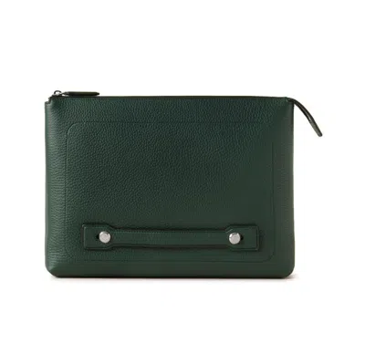 Mulberry City Laptop Holder Heavy Grain In  Green