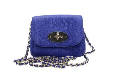 Pre-owned Mulberry Classic Lily In Blue Calfskin Leather