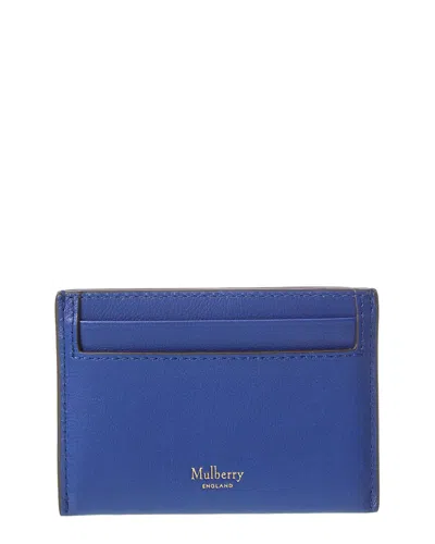 Mulberry Classic Micro Leather Card Case In Blue