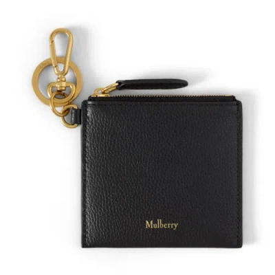 Mulberry Clip Zipped Credit Card Pouch In Black
