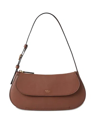 Mulberry Clovelly Grain-leather Shoulder Bag In Brown