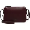 Mulberry Clovelly Leather Crossbody Bag In Burgundy