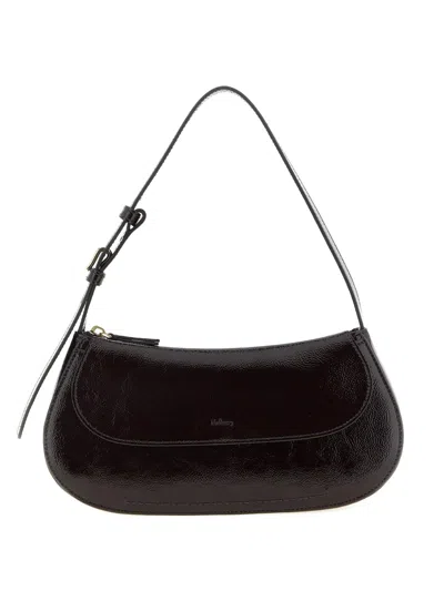 Mulberry Clovelly Shoulder Bag Adjustable Strap Design In Black