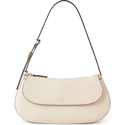 Mulberry Clovelly Leather Shoulder Bag In White