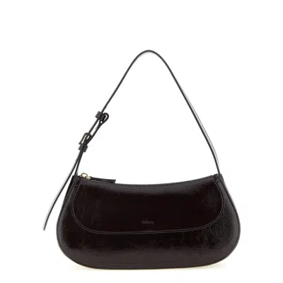 Mulberry Clovelly Shoulder Bag Adjustable Strap Design In Black