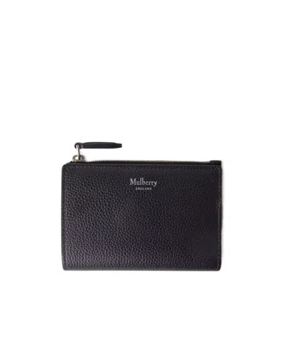 Mulberry Continental Bi-fold Leather Wallet In Black