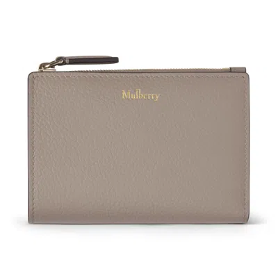 Mulberry Continental Bifold Zipped Wallet Cashmere Taupe In Brown