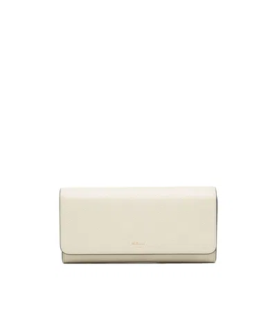 Mulberry Continental Classic Grain Wallet In White