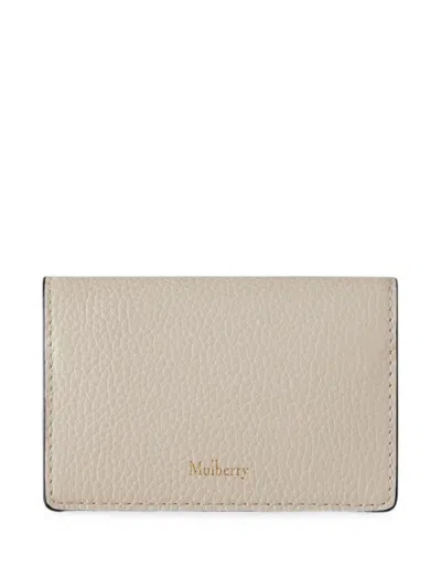Mulberry Continental Grained Card Case In Neutral