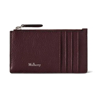 Mulberry Continental Long Zipped Card Holder In Red
