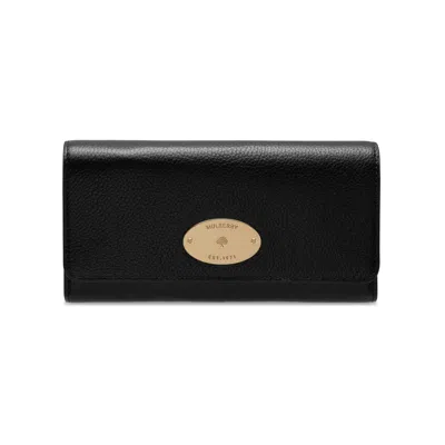 Mulberry Continental Plaque Wallet In Black