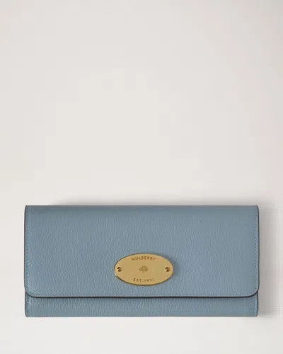Mulberry Continental Plaque Wallet In Gray