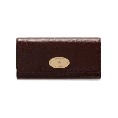 Mulberry Continental Plaque Wallet In Red