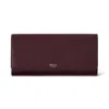 Mulberry Continental Wallet Black Cherry In Red