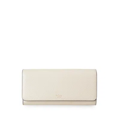 Mulberry Continental Wallet In Chalk