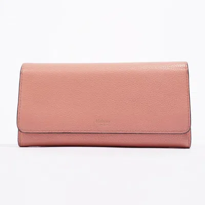 Mulberry Continental Wallet Leather In Pink