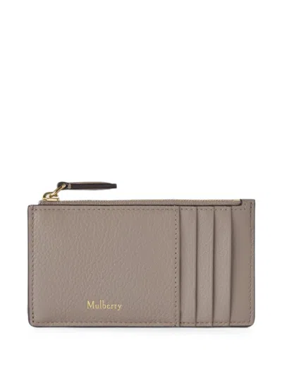 Mulberry Continental Zipped Card Holder In Neutrals