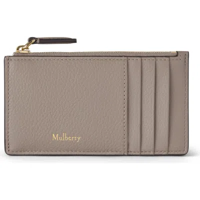 Mulberry Continental Zipped Long Card Holder In Neutral