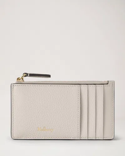 Mulberry Continental Grained Leather Card Holder In Neutral