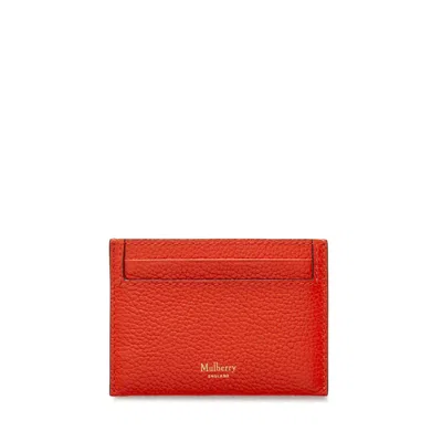Mulberry Credit Card Slip In Coral Orange