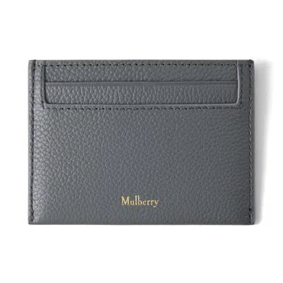 Mulberry Credit Card Slip In Foggy Grey Small Classic Grain