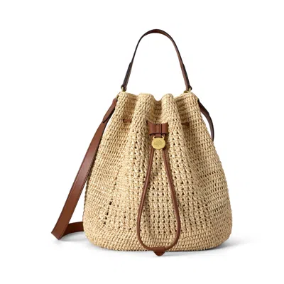 Mulberry Crochet Bucket In Nude
