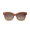 Mulberry Daisy Sunglasses Blonde Horn In Brown
