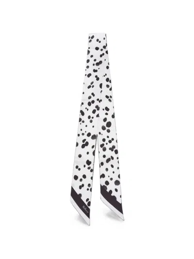Mulberry Dalmatian-print Scarf In White