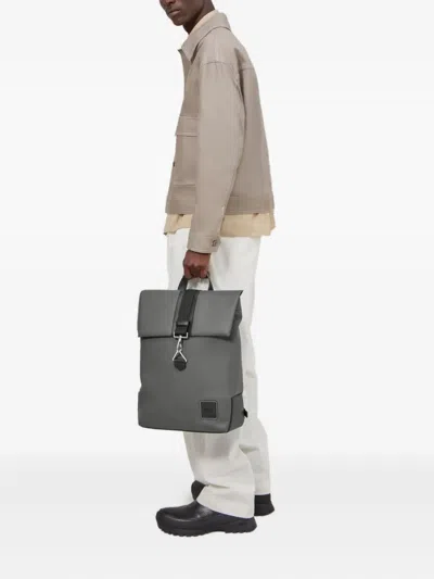 Mulberry Dalston Roll-top Backpack In Gray