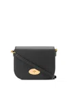Mulberry 'darley' Black Crossbody Bag With Adjustable And Removable Shoulder Strap And Turn-lock Closure