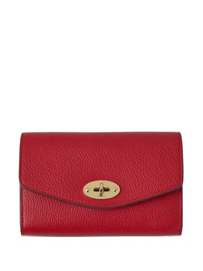 Mulberry Darley Clasp Wallet In Red