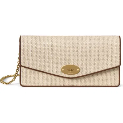 Mulberry Raffia Darley Clutch Bag In Brown