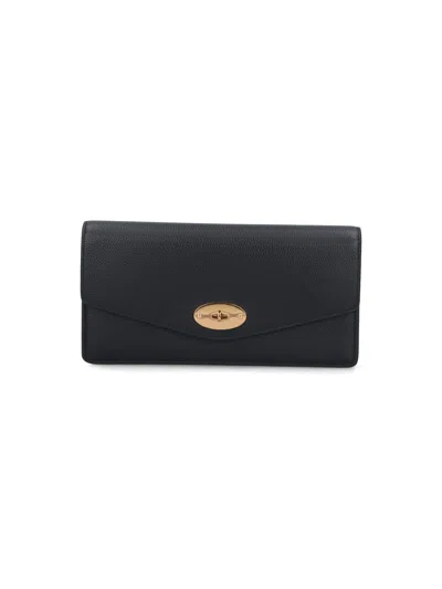 Mulberry Darley Clutch Bag With Chain In Black