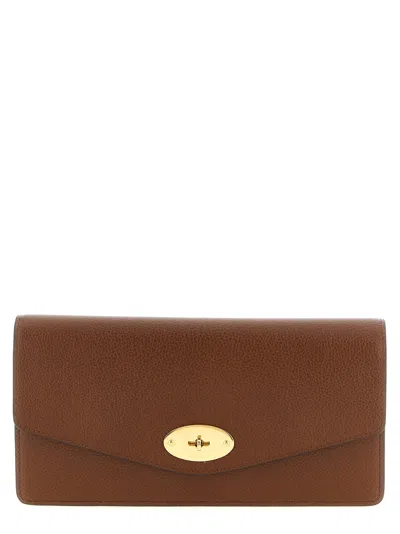Mulberry Darley Clutch Bag With Chain In Brown